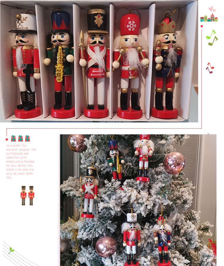 Nutcracker Figurine - 5/6 pièces décorations joyeux noël pour
