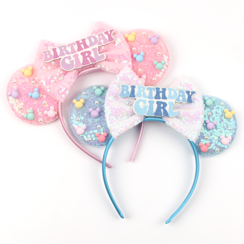 Ribbon Bow Gift - Filles joyeux anniversaire Minnie Mouse oreilles