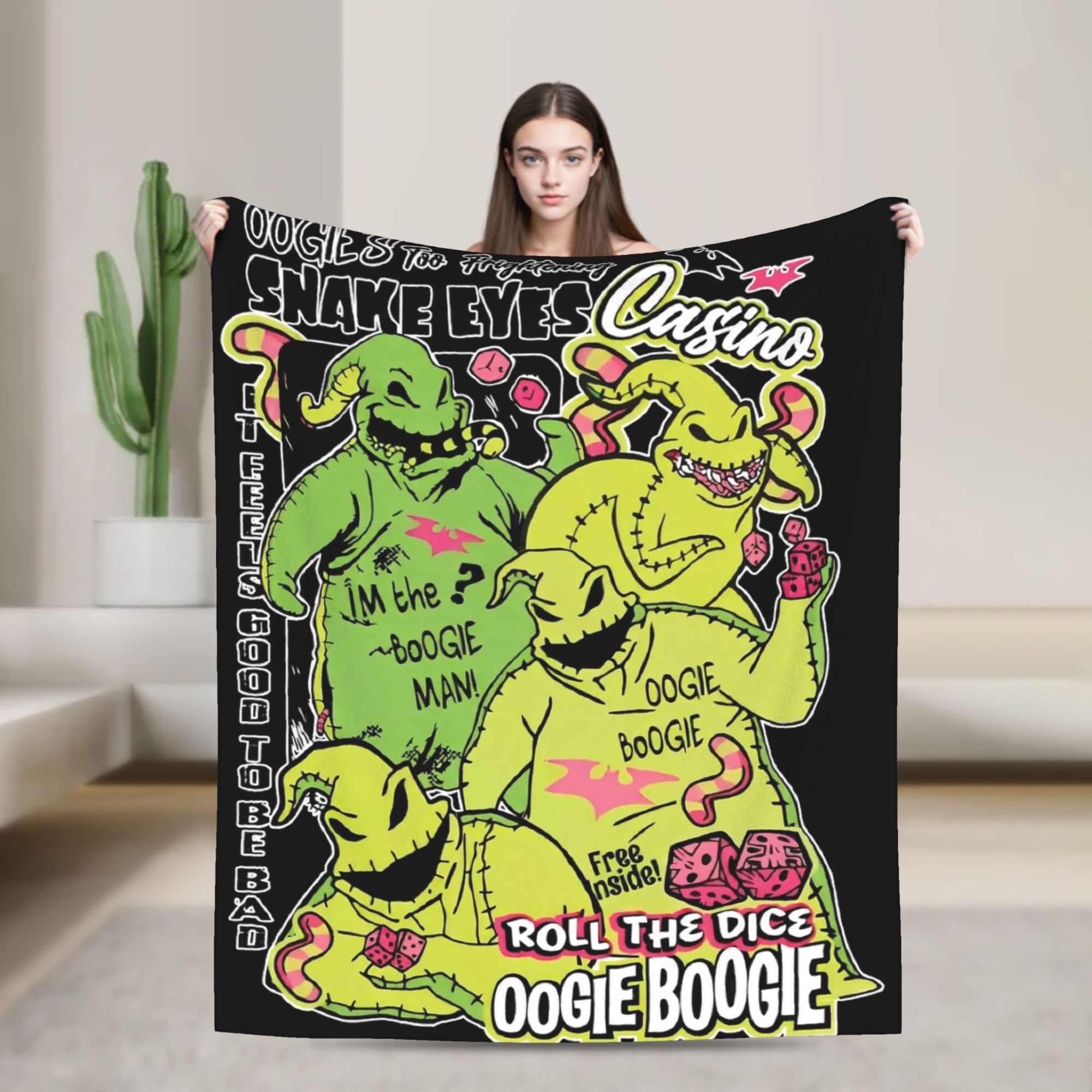 Christmas Throw Blanket - Couverture Oogie Boogie de Nightmare Before