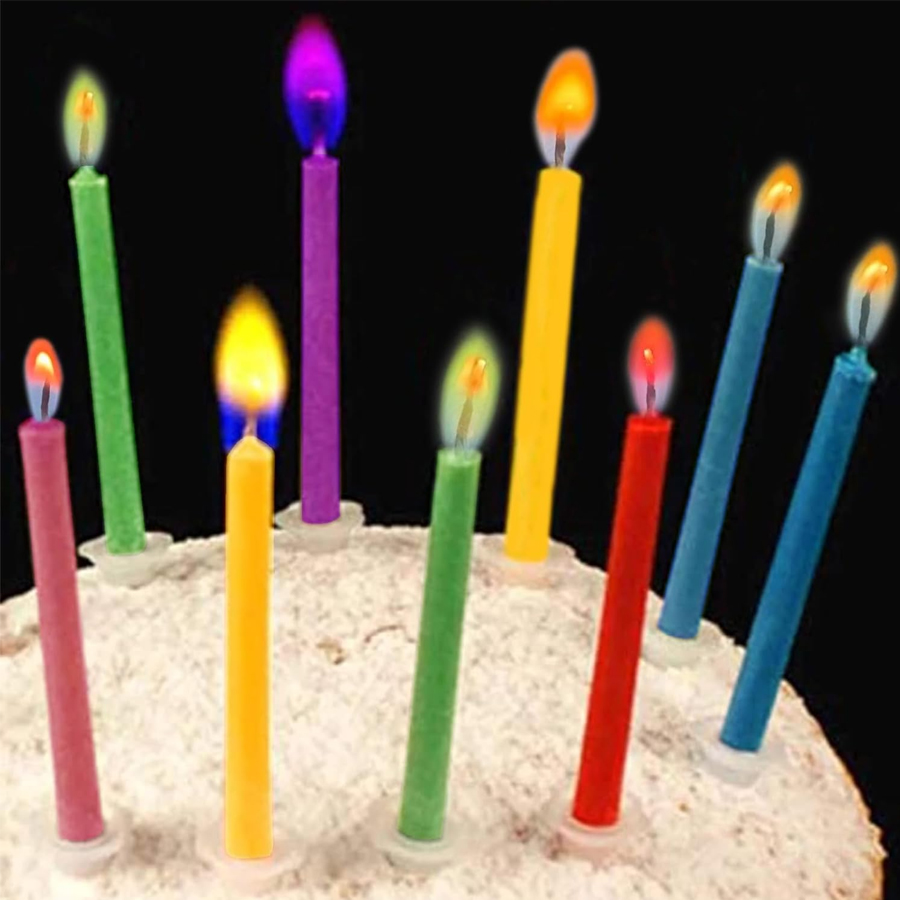 Holiday Candle Set - Bougies pour gâteaux d'anniversaire, 12/24 pièces,