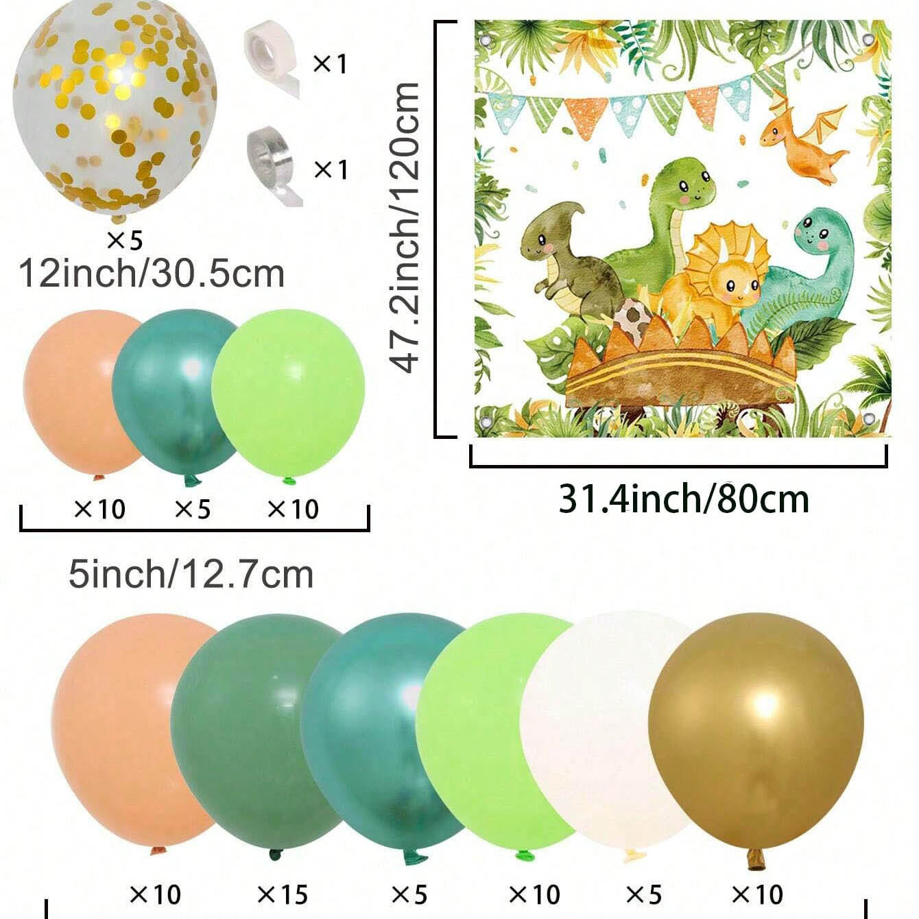 Ensemble de ballons dinosaure  - Tinsel Garland Decoration avis et prix