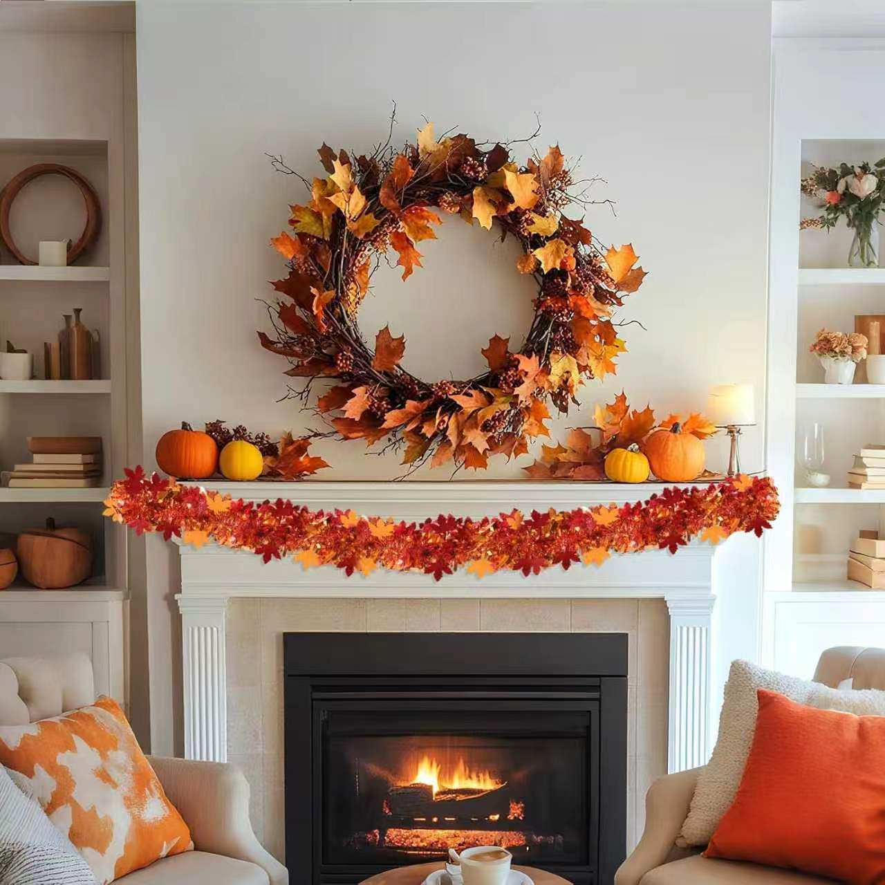 Guirlande de lampions d'automn - Tinsel Garland Decoration avis et prix